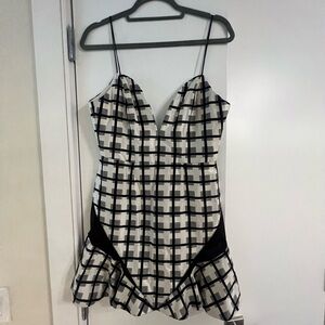 NBD black and white dress